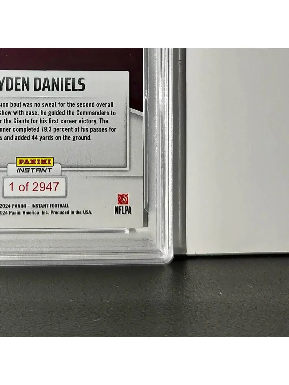 Jayden Daniels Rookie 2024 Panini Instant NFL #40 PSA 8 NM-MT